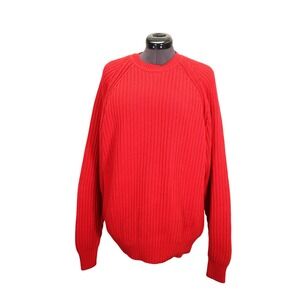 Gap Vintage Chunky Rib Knit Crew Neck Raglan Sleeve Sweater Men's XL‎ 90s Y2K